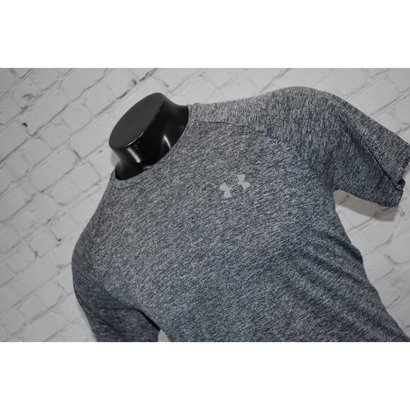 Under Armour Tech Tee Shirt Mens Size Medium Performance HeatGear Blue Gym - Picture 1 of 6